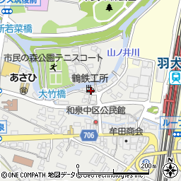 福岡県筑後市和泉153-1周辺の地図