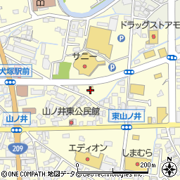 カレーハウスＣｏＣｏ壱番屋筑後山ノ井店周辺の地図