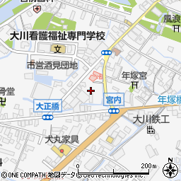 福岡県大川市酒見490-1周辺の地図