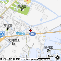 福岡県大川市酒見588-1周辺の地図