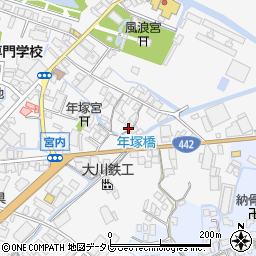 福岡県大川市酒見666周辺の地図