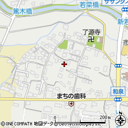 福岡県筑後市和泉1182周辺の地図