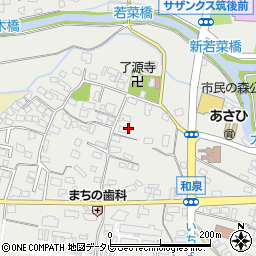 福岡県筑後市和泉1203-1周辺の地図