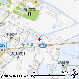 福岡県大川市酒見588-2周辺の地図