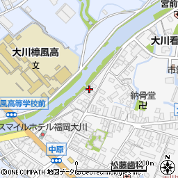 福岡県大川市酒見67周辺の地図