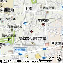 福岡県八女市本町西唐人町2-459周辺の地図
