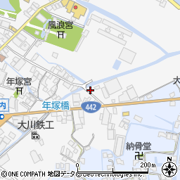 福岡県大川市酒見589-1周辺の地図