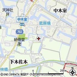 福岡県大川市中木室602周辺の地図