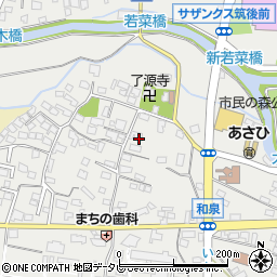 福岡県筑後市和泉1203周辺の地図