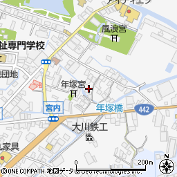 福岡県大川市酒見668-2周辺の地図
