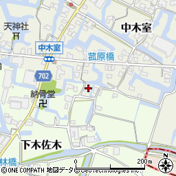 福岡県大川市中木室603周辺の地図