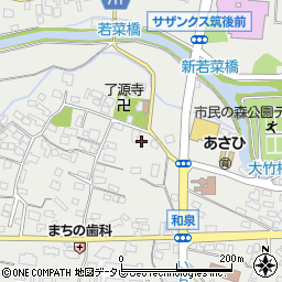 福岡県筑後市和泉1207周辺の地図