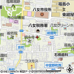 福岡県八女市本町東宮野町511周辺の地図