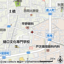 福岡県八女市本町西唐人町2-18-4周辺の地図