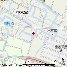 福岡県大川市中木室1082-3周辺の地図