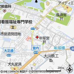 福岡県大川市酒見558-8周辺の地図