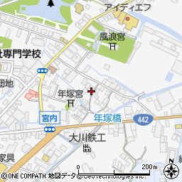 福岡県大川市酒見681周辺の地図