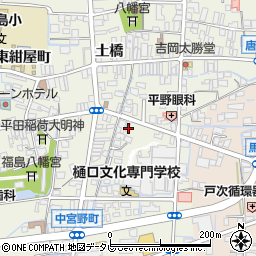 福岡県八女市本町西唐人町2-444周辺の地図