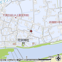 福岡県八女市津江周辺の地図