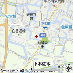 ＪＡ福岡大城　アスパラ施設周辺の地図