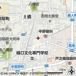 福岡県八女市本町西唐人町2-12-3周辺の地図