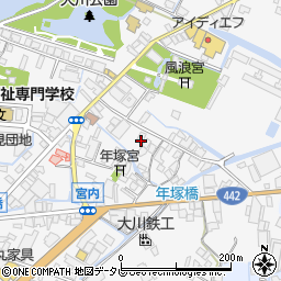 福岡県大川市酒見691-1周辺の地図