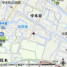福岡県大川市中木室693-3周辺の地図