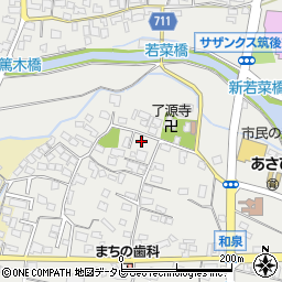 福岡県筑後市和泉1212周辺の地図
