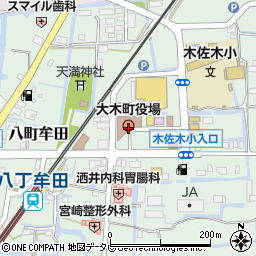 福岡県大木町（三潴郡）周辺の地図