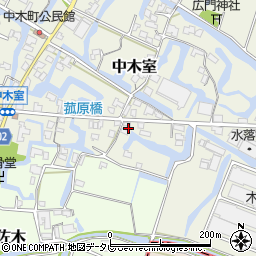 福岡県大川市中木室693周辺の地図