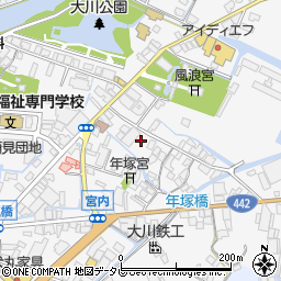 福岡県大川市酒見894-4周辺の地図