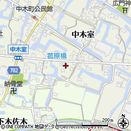 福岡県大川市中木室689-7周辺の地図