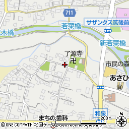 福岡県筑後市和泉1217周辺の地図