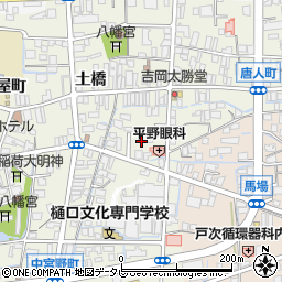福岡県八女市本町西唐人町2-12-1周辺の地図