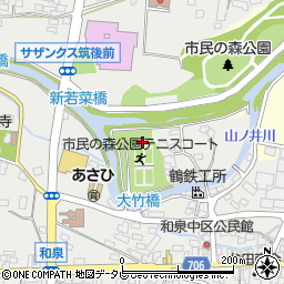 福岡県筑後市和泉1周辺の地図