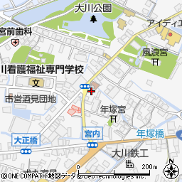 福岡県大川市酒見557-3周辺の地図