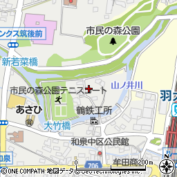 福岡県筑後市和泉30-1周辺の地図
