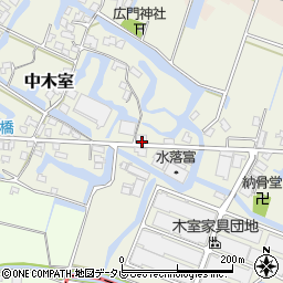 福岡県大川市中木室1086周辺の地図