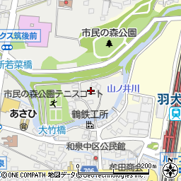 福岡県筑後市和泉30-5周辺の地図