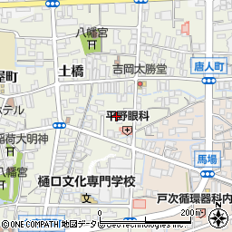 福岡県八女市本町西唐人町2-13周辺の地図