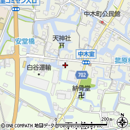 福岡県大川市中木室569周辺の地図