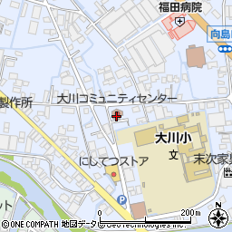 大川コミュニティセンター周辺の地図