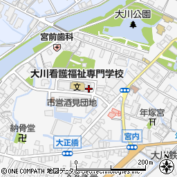 福岡県大川市酒見391-13周辺の地図