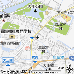 福岡県大川市酒見706周辺の地図