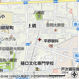 福岡県八女市本町西唐人町1-51周辺の地図