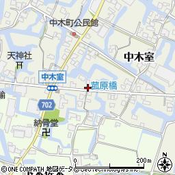 福岡県大川市中木室615周辺の地図
