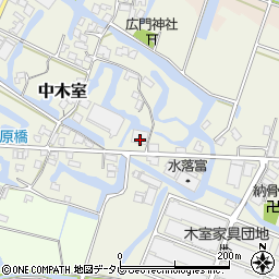 福岡県大川市中木室1090周辺の地図