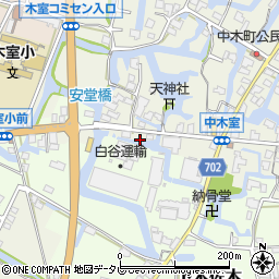 福岡県大川市中木室561周辺の地図
