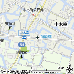 福岡県大川市中木室619周辺の地図