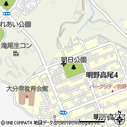 朝日公園トイレ周辺の地図